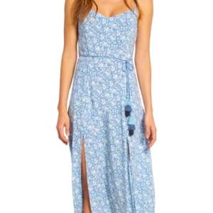 Nordstrom Floral Print Dress with Tassel Waist